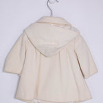 Cappotto in Panno con Cappuccio Panna Neonata Minibanda F693 - MINIBANDA - LuxuryKids