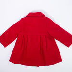 Cappotto in Panno Svasato Foderato Rosso-Rosa Neonata SARDON AB13 - SARDON - LuxuryKids