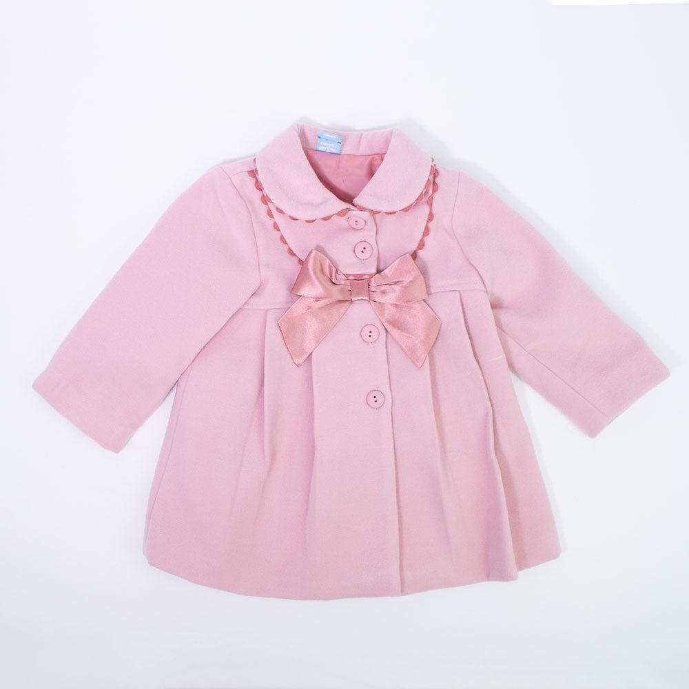 Cappotto in Panno Svasato Foderato Rosso-Rosa Neonata SARDON AB13 - SARDON - LuxuryKids