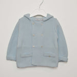 Cardigan con Cappuccio in Lana Celeste Neonato Patachou 2333030 - PATACHOU - LuxuryKids