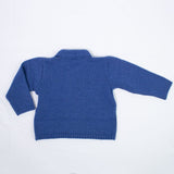 Cardigan Doppiopetto In Misto Lana Con Cashmire Blu Neonato La Sartotia Dei Piccoli LMA692 - LA SARTORIA DEI PICCOLI - LuxuryKids