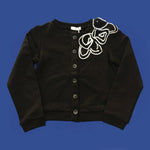 Cardigan in Caldo Cotone Nero Bambina Fun&Fun CHBSW9328 - FUN&FUN - LuxuryKids