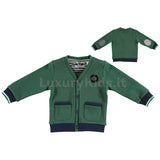 Cardigan in Felpa Verde Neonato Sarabanda V128 - SARABANDA - LuxuryKids