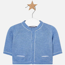 Cardigan In Filo Corredino Nascita celeste neonato 1301 Mayoral - MAYORAL - LuxuryKids