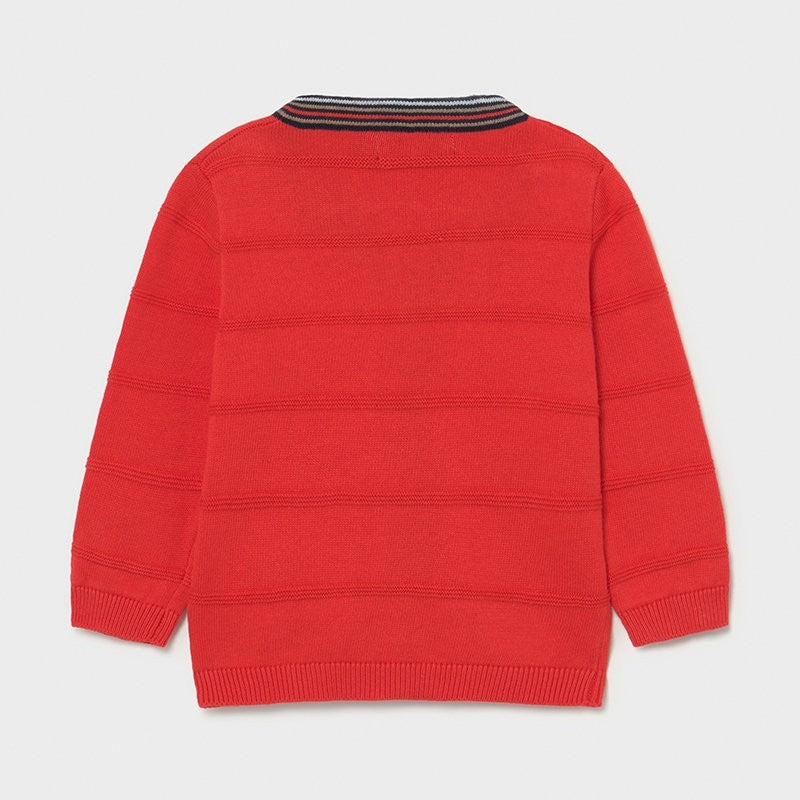Cardigan In Filo Di Cotone Elegante Rosso Neonato Mayoral 1343 - MAYORAL - LuxuryKids