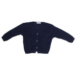 Cardigan In Filo Di Cotone In Tinta Unita Blu Neonato MANUELL&FRANK MF4178I - MANUELL&FRANK - LuxuryKids