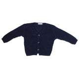 Cardigan In Filo Di Cotone In Tinta Unita Blu Neonato MANUELL&FRANK MF4178I - MANUELL&FRANK - LuxuryKids
