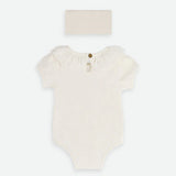 Set Body Elegante E Fascia In Cotone Bianco Neonata ANGEL'S FACE CLEMENTINE