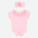 Set Body Elegante E Fascia In Cotone Bianco Neonata ANGEL'S FACE CLEMENTINE