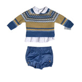     Completo3pezziEleganteChicNeonatoYOEDU0209CelesteLuxurykids