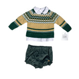 Completo3pezziEleganteChicNeonatoYOEDU0209VerdeLuxurykids