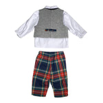    Completo4pezziEleganteScozzeseNeonatoYOEDU2859Luxurykids_2