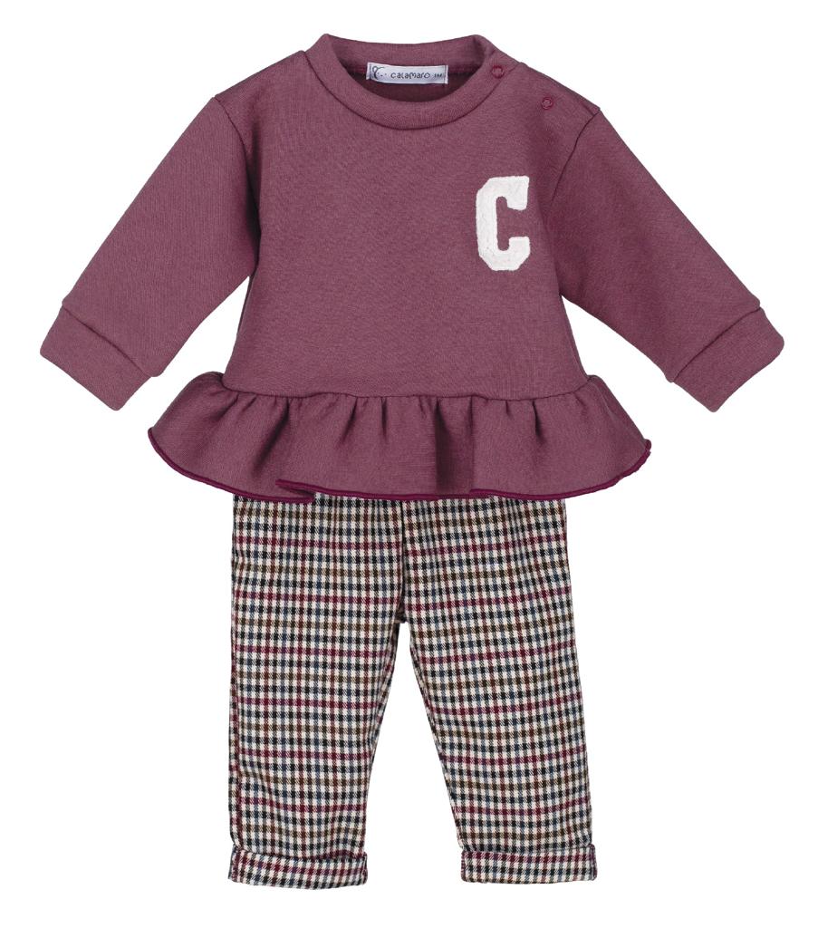 CompletoConPantaloneEFelpaNeonataCALAMARO17779Luxurykids