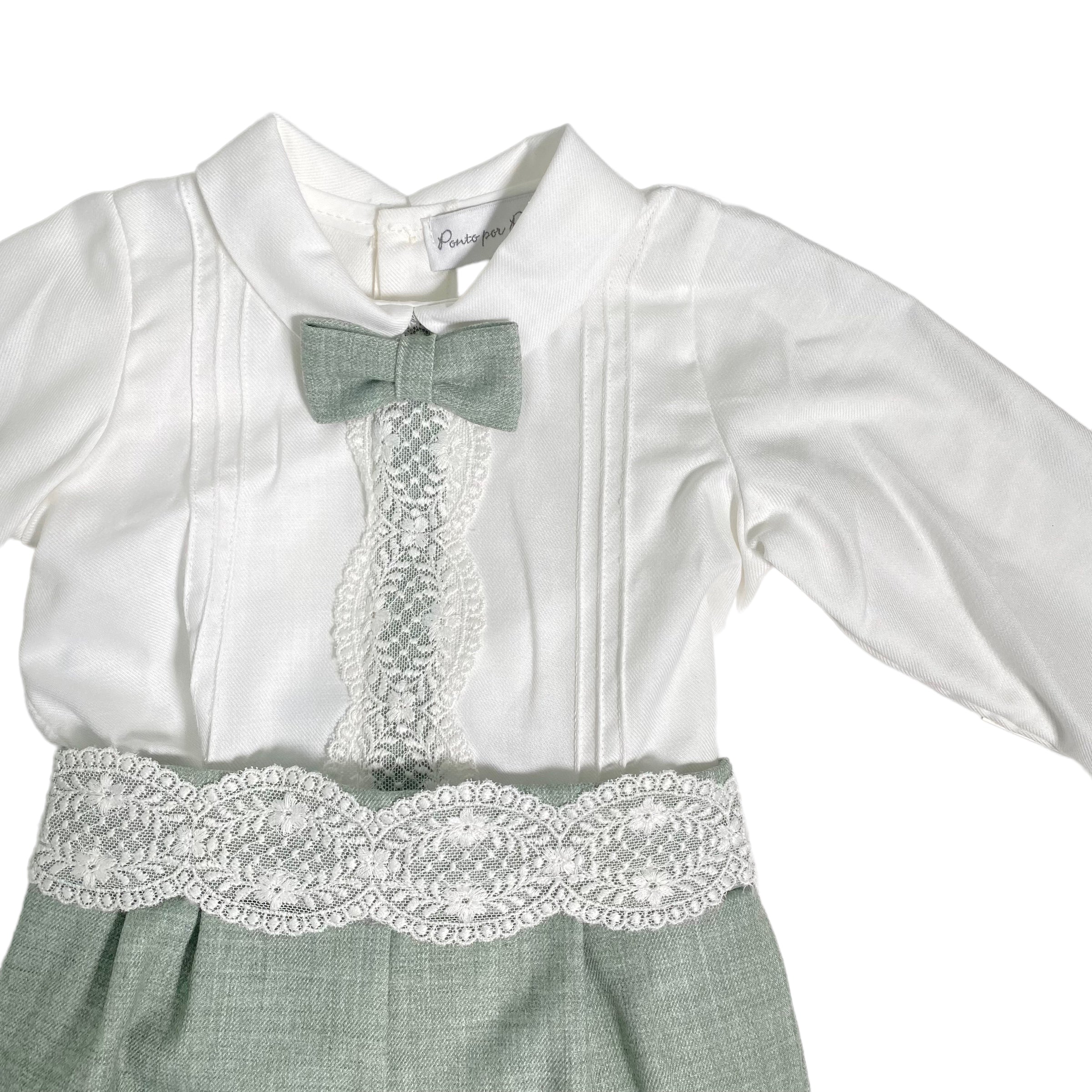     CompletoEleganteInCaldoCotoneNeonatoPONTOPORPONTO5876VerdeLuxurykids_2