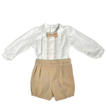Completo Elegante In Velluto Neonato PONTO POR PONTO 5872 - PONTO POR PONTO - LuxuryKids