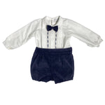 Completo Elegante In Velluto Neonato PONTO POR PONTO 5872 - PONTO POR PONTO - LuxuryKids