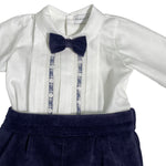 Completo Elegante In Velluto Neonato PONTO POR PONTO 5872 - PONTO POR PONTO - LuxuryKids