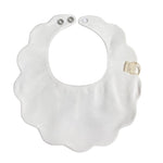 Bavetta Smerlata In Cotone Nido d'ape Neonati BABY GI PQ230 - BABY GI - LuxuryKids