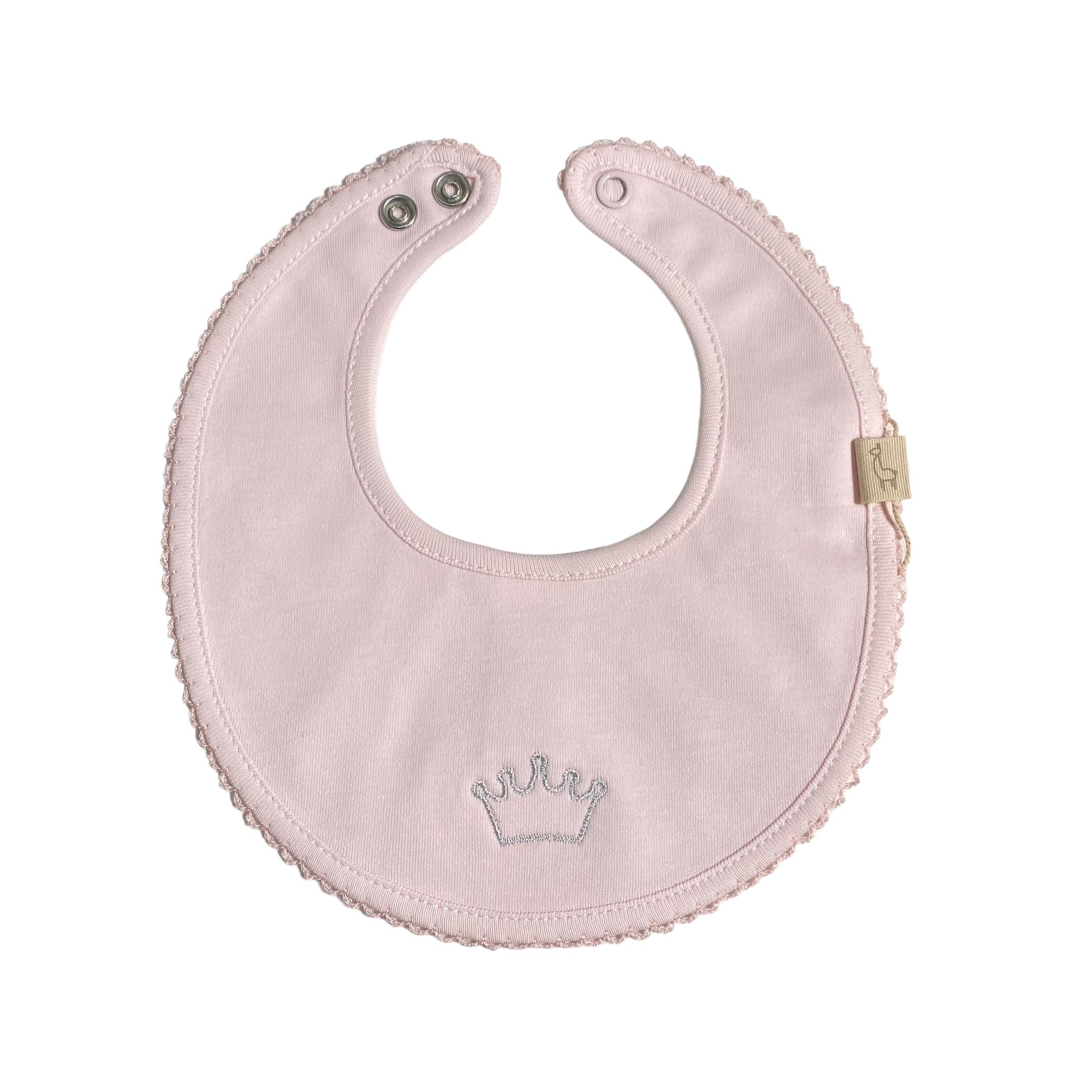Bavetta in Cotone Con Corona Neonati BABY GI CRW23M - BABY GI - LuxuryKids