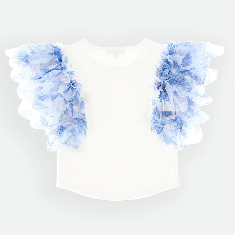 Maglia Con Maniche In Tulle Bambina ANGEL'S FACE LORETTA - Angel's Face - Luxury Kids