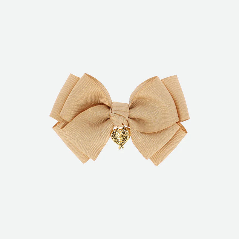 Pinzette mit metallischer Schleife und Krone für Mädchen-Engelsgesicht METALLICBIGBOW