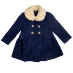 Cappotto In Panno Con Collo In Ecopelliccia Bambina DEL SUR 4991 - DEL SUR - LuxuryKids