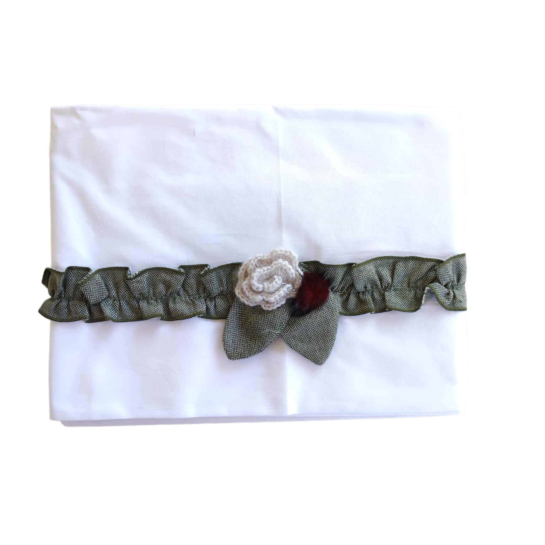 Lenzulino Per Carrozzina In Cotone Neonata LA SARTORIA DEI PICCOLI LL201 - LA SARTORIA DEI PICCOLI - LuxuryKids