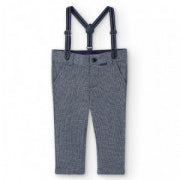 Pantalone In Punto Milano Con Bretelle Neonato BOBOLI 715160 - BOBOLI - LuxuryKids