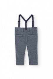 Pantalone In Punto Milano Con Bretelle Neonato BOBOLI 715160 - BOBOLI - LuxuryKids