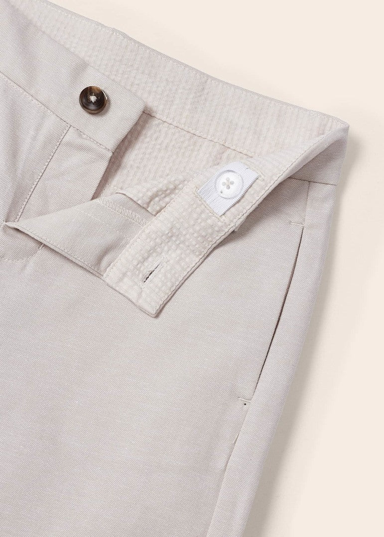 Bermuda Con Risvolto In Misto Lino Bambino MAYORAL 3220 - MAYORAL - Luxury Kids