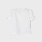 Blusa Manica Corta In Popeline Bambina MAYORAL 3138 - MAYORAL - Luxury Kids