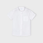 Camicia Mezza Manica Con Colletto Coreano In Misto Lino Bambino MAYORAL 3161 - MAYORAL - Luxury Kids