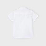 Camicia Mezza Manica Con Colletto Coreano In Misto Lino Bambino MAYORAL 3161 - MAYORAL - Luxury Kids