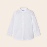 Camicia Manica Lunga Colletto Coreano In Misto Lino Bambino MAYORAL 3167 - MAYORAL - Luxury Kids