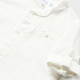 Camicia Manica Lunga Con Colletto Coreano In Cotone Neonato MAYORAL 1116B - MAYORAL - Luxury Kids