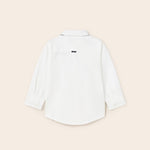 Camicia Manica Lunga Con Papillon In Cotone Neonato MAYORAL 1115 - MAYORAL - Luxury Kids