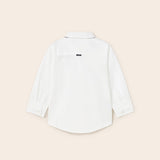 Camicia Manica Lunga Con Papillon In Cotone Neonato MAYORAL 1115 - MAYORAL - Luxury Kids