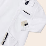 Camicia Manica Lunga In Misto Lino Bambino MAYORAL 3165 - MAYORAL - Luxury Kids