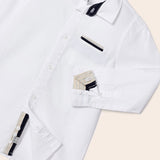 Camicia Manica Lunga In Misto Lino Bambino MAYORAL 3165 - MAYORAL - Luxury Kids