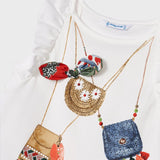 Canottiera Con Volant In Cotone Sostenibile Bambina MAYORAL 3075 - MAYORAL - Luxury Kids