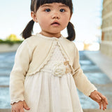 Cardigan Modello Bolerino Tricot In Cotone Sostenibile Neonata MAYORAL 306 - MAYORAL - Luxury Kids