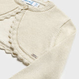 Cardigan Modello Bolerino Tricot In Cotone Sostenibile Neonata MAYORAL 306 - MAYORAL - Luxury Kids