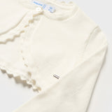 Cardigan Modello Bolerino Tricot In Cotone Sostenibile Neonata MAYORAL 306 - MAYORAL - Luxury Kids