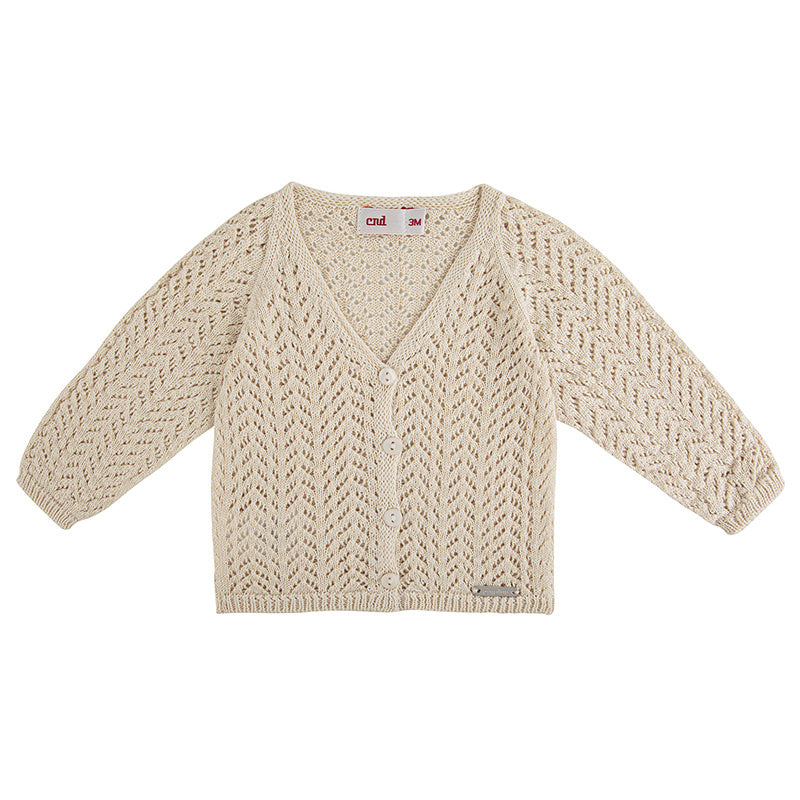 Cardigan In Filo Di Cotone Traforato Bambino/a CONDOR 55505