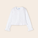 Cardigan Tricot Traforato In Cotone Sostenibile Bambina MAYORAL 3345 - MAYORAL - Luxury Kids