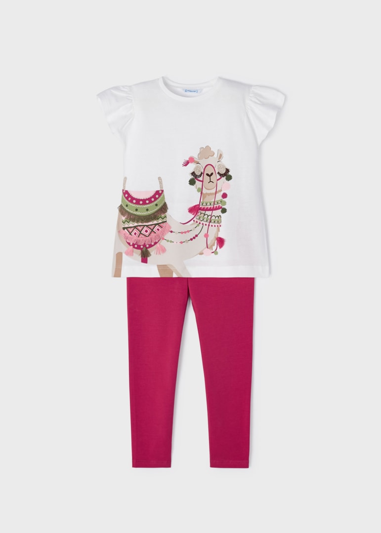 Completo 2 Pezzi In Cotone Sostenibile Con Ricami Bambina MAYORAL 3779 - MAYORAL - Luxury Kids