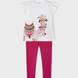 Completo 2 Pezzi In Cotone Sostenibile Con Ricami Bambina MAYORAL 3779 - MAYORAL - Luxury Kids