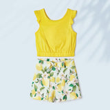 Completo Con Shorts Stampati In Cotone Bambina MAYORAL 3214 - MAYORAL - Luxury Kids