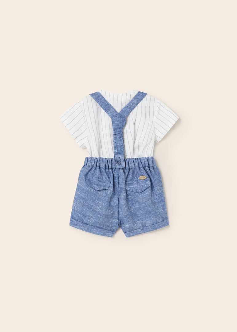 Completo Con Bermuda E Camicia In Misto Lino Neonato MAYORAL 1262 - MAYORAL - Luxury Kids