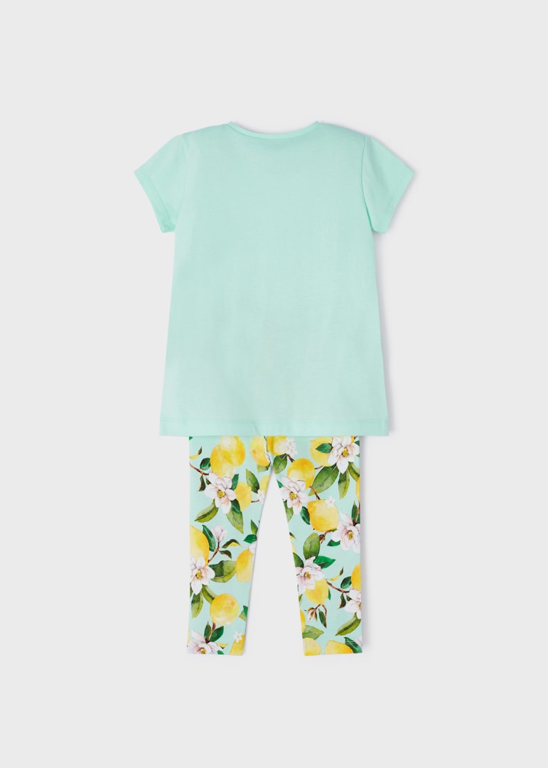Completo Con Leggings E Shirt In Cotone Bambina MAYORAL 3787 - MAYORAL - Luxury Kids